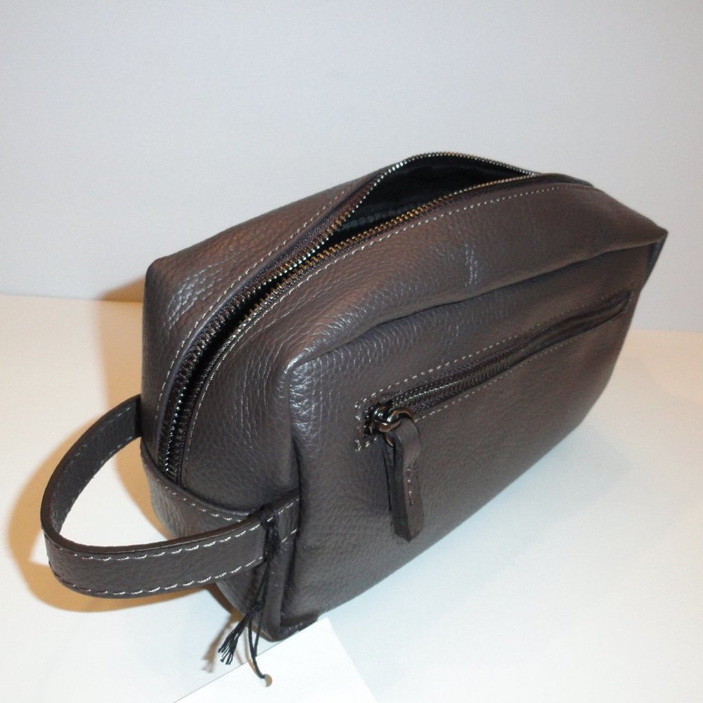 Italian Massei Leather Bag NEW, Luxury Travel, Made in Italy, Dark Brown, M16